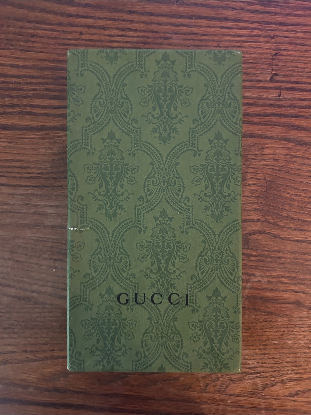 Gucci Olive Green Decorative Box with Damask Motif